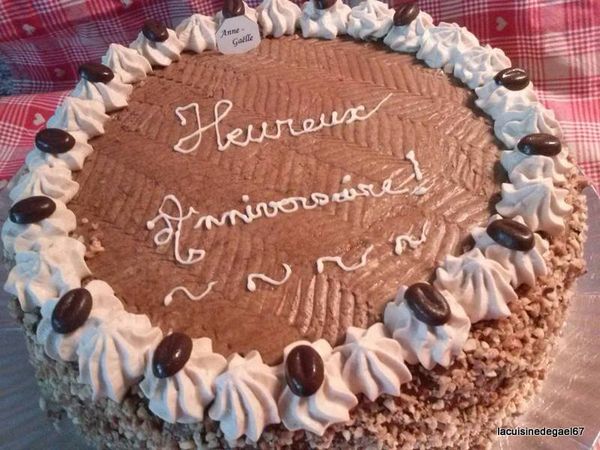Moka et sa crème au beurre légère de Christophe Felder pour les 4 ans du blog...