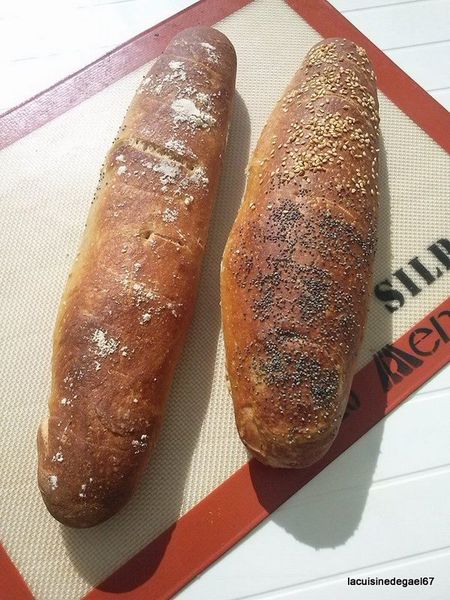 Baguettes au levain semi ferme...