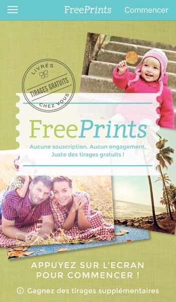 Des tirages photos gratuits ?