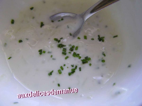 sauce fromage blanc au concombre - LIGHT-