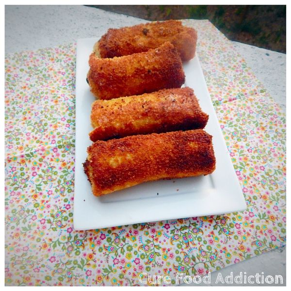 Crêpes pannées au thon et au jambon de dinde
