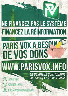 Réinformation: Paris Vox a besoin de vous!