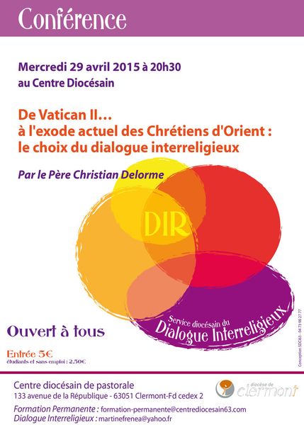Le dialogue interreligieux toujours en marche à Clermont Fd !