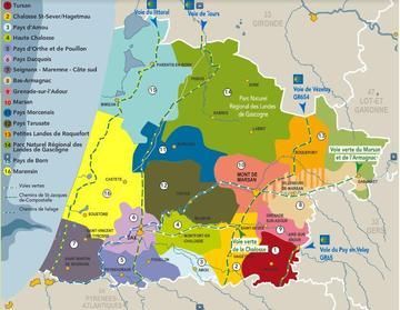 carte des Landes