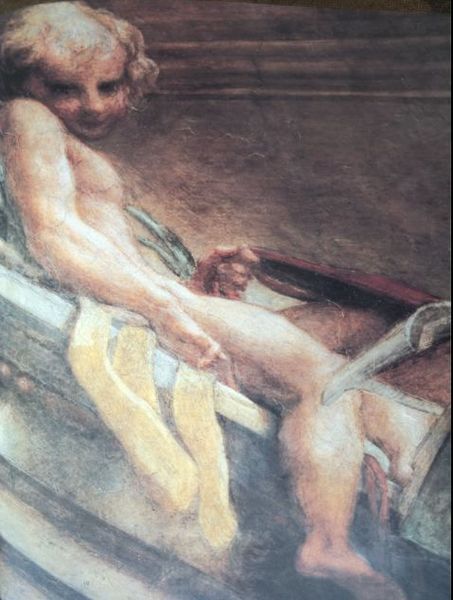 Putto de droite sur l'arc est.