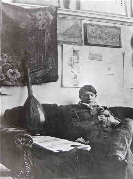 Autoportrait dans l'atelier du boulevard de Clichy -1910