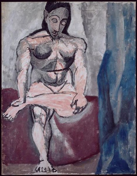 Nu assis étude pour "Les demoiselles d'Avignon"