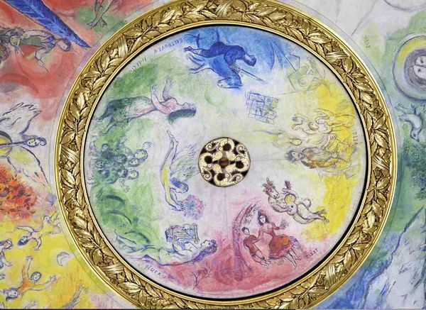 Le plafond de Marc Chagall pour l'Opéra de Paris 1e janvier - 23 septembre 1964 : détail