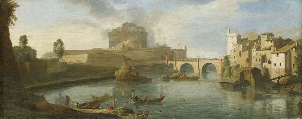 Le Tibre au Chateau Saint Ange - Gaspard van Wittel