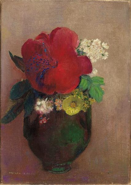 Vase de fleurs - Pavot rouge -1895