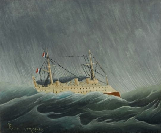 Navire dans la tempete