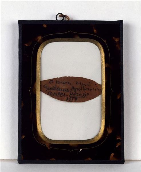 Message de Picasso à Guillaume Apollinaire sur feuille de laurier