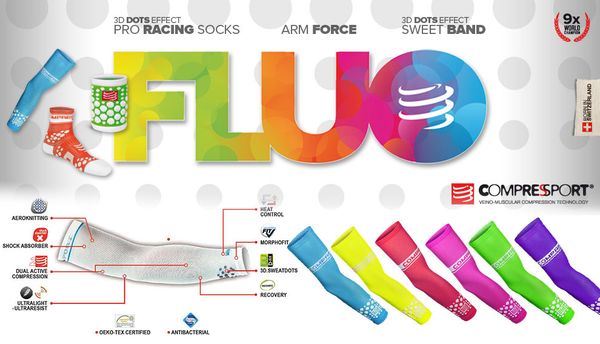 Manchettes Edition Fluo Compressport