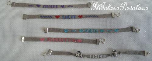 Con i bordi in lino si possono fare tantissime cose... anche graziosi braccialetti.
