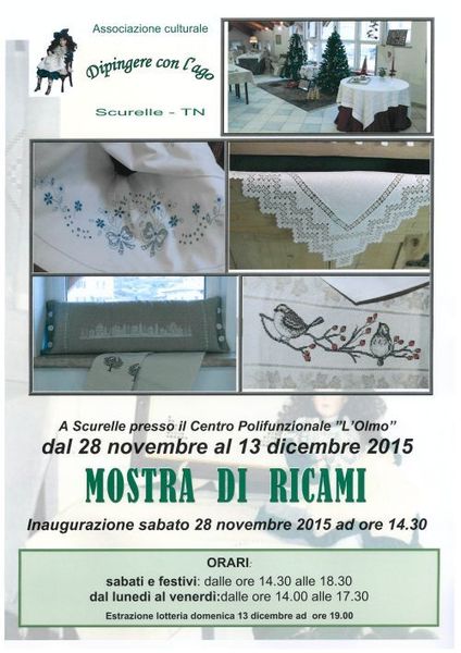Una graziosa cornicetta e la locandina della mostra delle amiche di Scurelle 28-13 dicembre