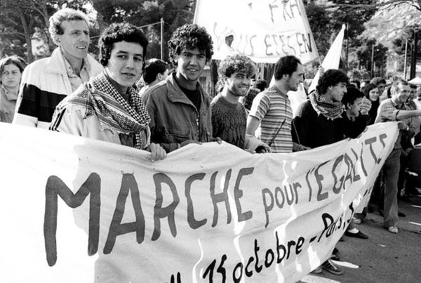 Quelques "marcheurs" des Minguettes (de gauche à droite) : Farouk Sekkai, Djamel Attalah, Farid Arar