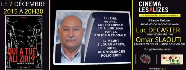 BRON : Projection du film "Qui à Tué Ali Ziri ?