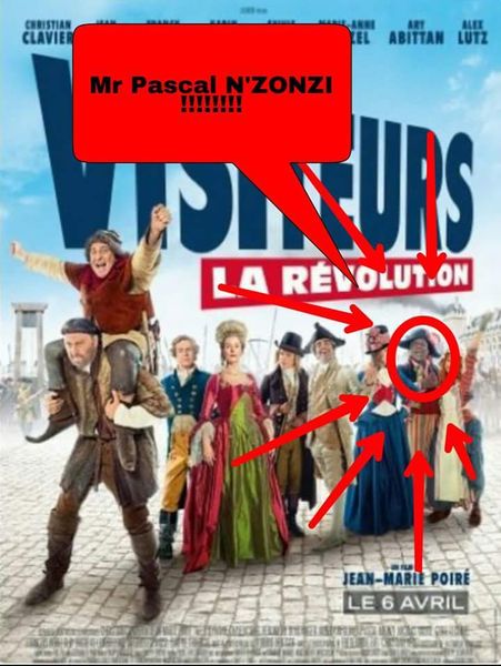 Détournement de l'affiche du film pour dénoncer l'absence du nom de l'acteur Pascal N'Zonzi