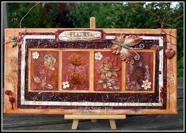 Des fleurs en mixed media pour le challenge KATZELKRAFT de juillet
