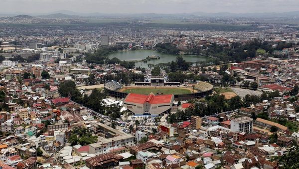 Vue de la capitale Antananarivo à Madagascar.