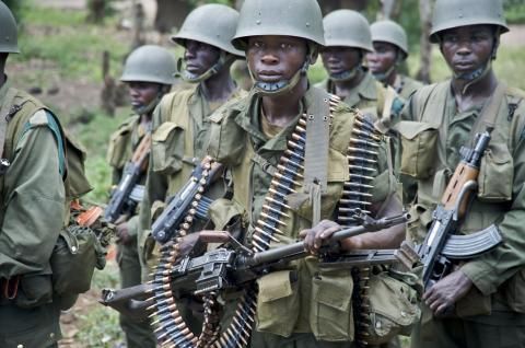 Des soldats congolais des forces armées de la République démocratique du Congo.