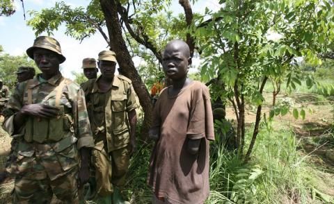 Des rebelles de l'Armée de résistance du Seigneur (LRA)
