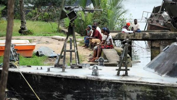 Les otages ont été enlevés au bord du fleuve qui traverse l'Etat de Cross River au Nigeria. © AFP PHOTO/PIUS UTOMI EKPEI