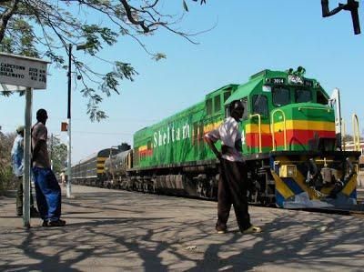 Un train en Afrique du Sud