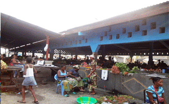 Le marché "Makolo Ngulu », au quartier Kauka