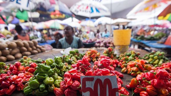 Un marché de Kinshasa