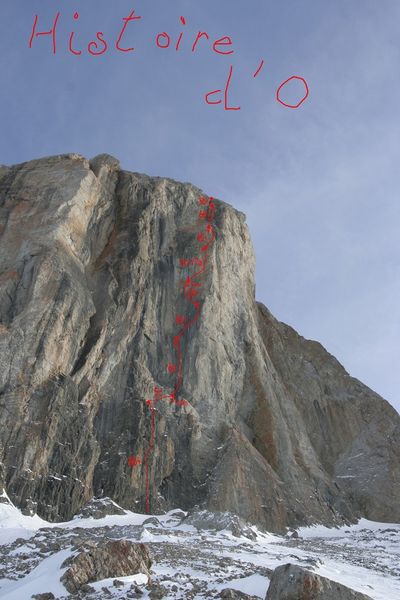 Aiguille d'Arves face nord ouest de la tête de chat