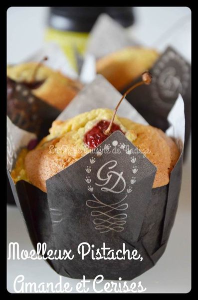 Muffins Moelleux Pistache, Cerise, Amande