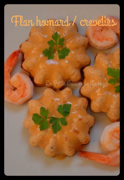 Flan à la bisque de homard, écrevisses, légèrement anisé