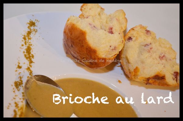 Brioche (de YumElise) en version salée au lard pour accompagner un velouté de châtaignes