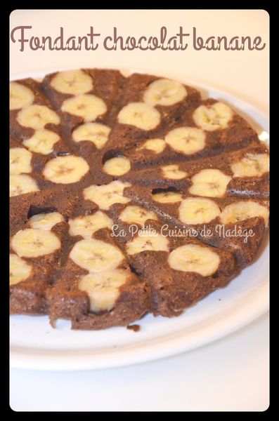 Comme un brownie renversé chocolat banane très fondant