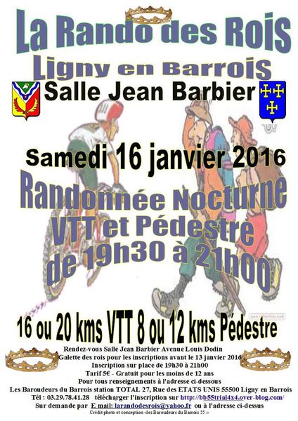 La Rando des Rois 2 (en nocturne VTT et pédestre) 16/01/16