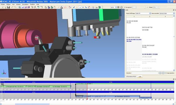 Développé initialement sous le nom de SylvieXpert, le logiciel de FAO de Jinfo, rebaptisé en 2010 Mastercam Swiss Expert, est conçu pour piloter les machines-outils à commande numérique multi-processus comme les décolleteuses.