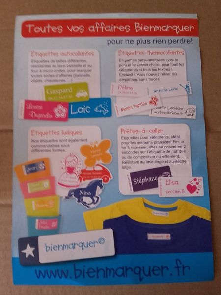 reçu ma commande BienMarquer