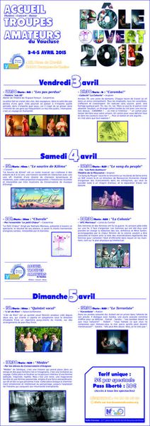 week-end culturel au Trac les 3, 4 et 5 avril, 9 compagnies présentent leur spectacle !