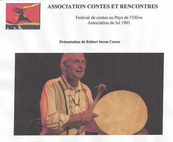 Association Contes et Rencontres avec Robert Seven Crows le 27 novembre au Trac de Beaumes-de-Venise