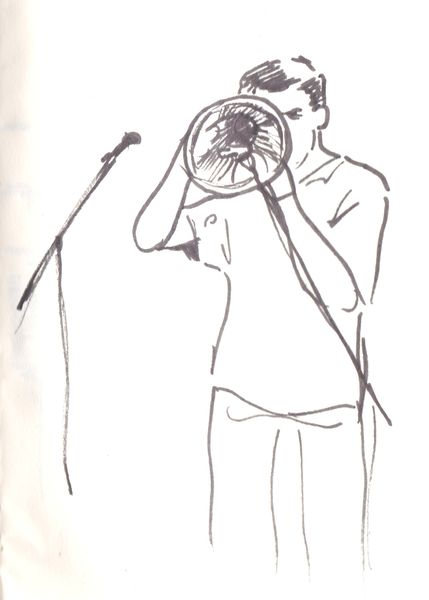 Mike Maher l'un des trompettiste du groupe.
