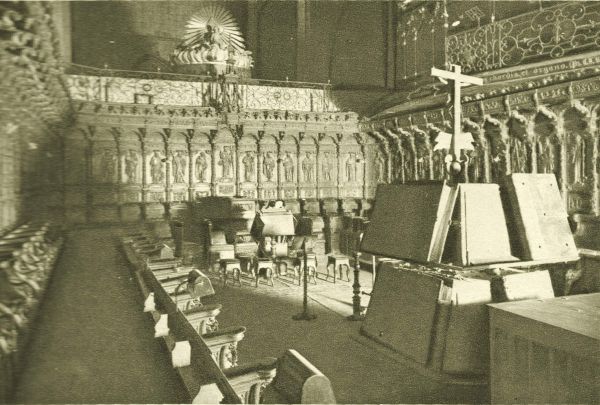 Sillería del coro de la Catedral de Pamplona a comienzos del s. XX