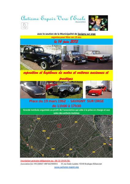 Exposition voitures anciennes à Savigny sur orge