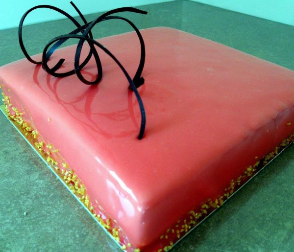 Entremet citron framboise