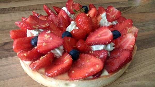 Tarte aux fraises crème légère vanille