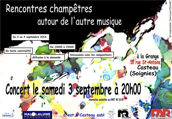 Rencontres champêtres autour de « l'autre musique » : du 2 au 4 septembre à Casteau (B)