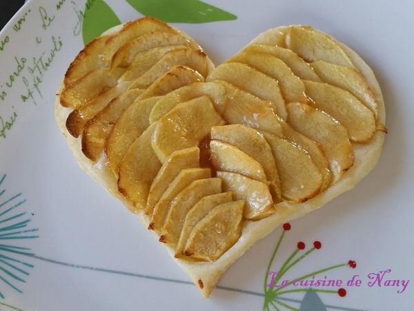 Mini-tartes aux pommes St Valentin