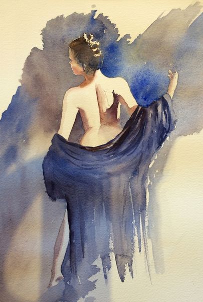 Le drapé bleu