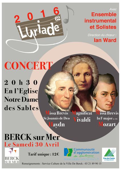 LE CHOEUR LYRIADE 62...à BERCK, CE SAMEDI SOIR ....30 AVRIL...