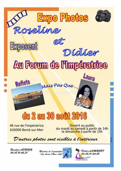 ROSELINE ADRIEN ...EXPOSE SES REFLETS (et bien d'autres choses)...au FORUM DE L'IMPERATRICE...